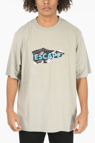 Short Sleeves Printed ESCAPE Crewneck T-shirt