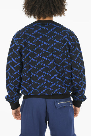 Crewneck ALL OVER COUNTY Embroidered Sweater