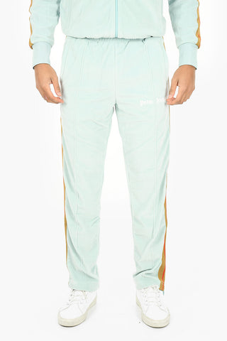 Contrasting Band CHENILLE Velour Joggers