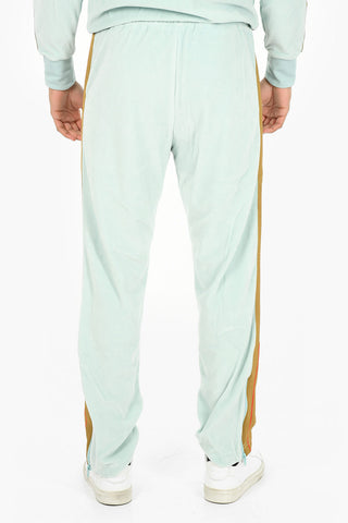 Contrasting Band CHENILLE Velour Joggers