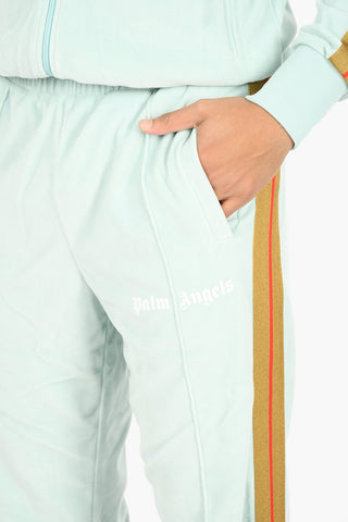 Contrasting Band CHENILLE Velour Joggers