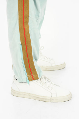 Contrasting Band CHENILLE Velour Joggers
