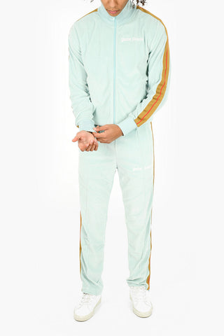 Contrasting Band CHENILLE Velour Joggers