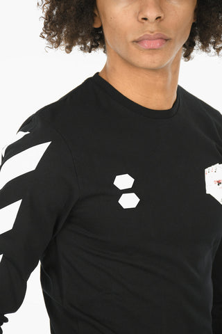 T-Shirt Stampata SSENSE BOAT A Maniche Lunghe