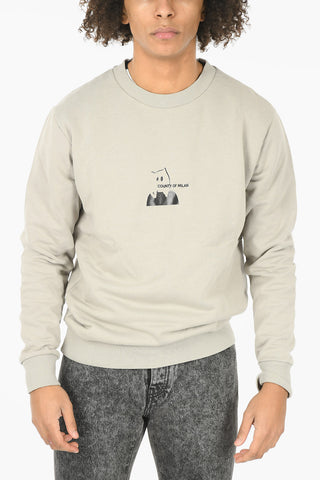 Crewneck Printed GHOST Brushed Cotton Sweatshirt