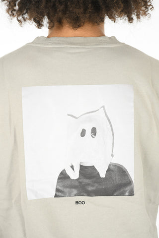 Crewneck Printed GHOST Brushed Cotton Sweatshirt