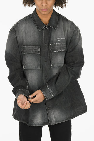 Overshirt Distressed In Denim