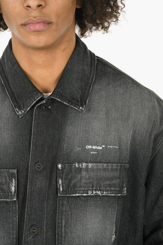Overshirt Distressed In Denim
