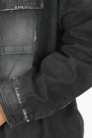 Overshirt Distressed In Denim
