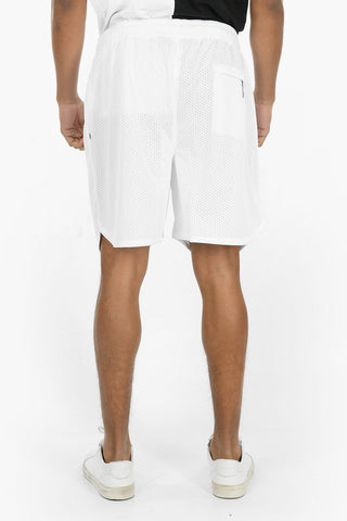 Printed CARAVAGGIO SQUARE MESH Shorts With Drawstrings