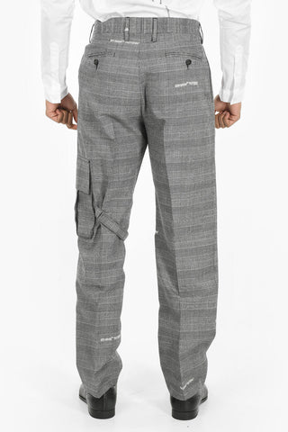 Wool Blend SLIM CARGO Checkered Pants
