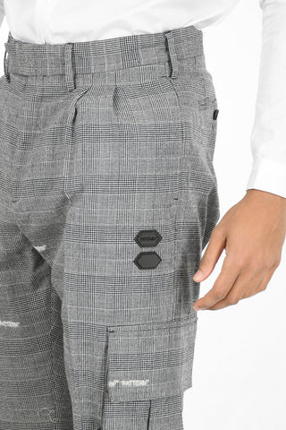 Wool Blend SLIM CARGO Checkered Pants