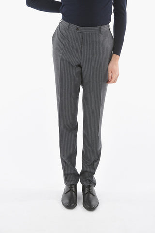 Virign Wool Pinstripes Chino Pants