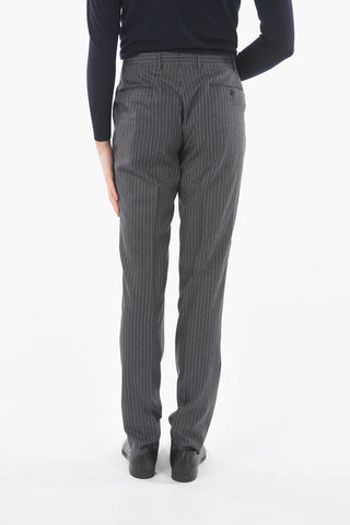 Virign Wool Pinstripes Chino Pants