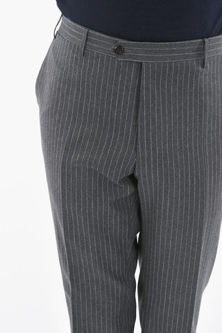 Virign Wool Pinstripes Chino Pants