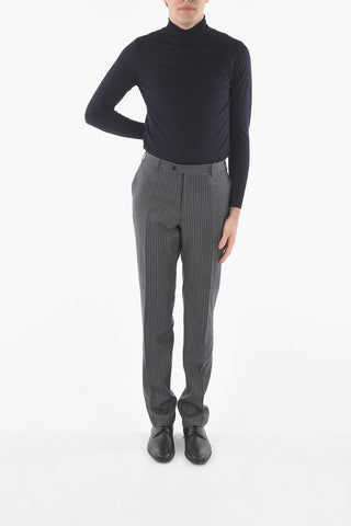Virign Wool Pinstripes Chino Pants