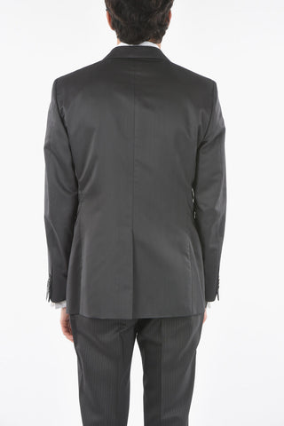 CC COLLECTION 3-Piece CERIM. REFINED Suit with Pinstriped Pants