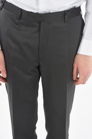 CC COLLECTION 3-Piece CERIM. REFINED Suit with Pinstriped Pants