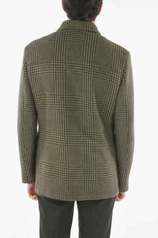 ID Removable Padding Virgin Wool Glen Check Coat