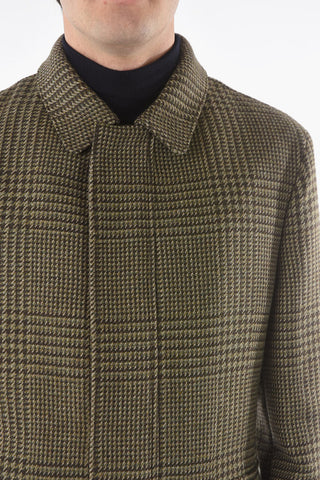 ID Removable Padding Virgin Wool Glen Check Coat