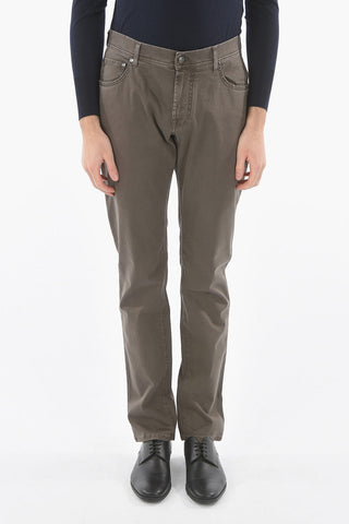 ID COLLECTION Jeans Trousers with Back Pocket Embroidery