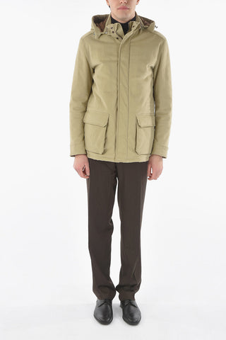 Parka Imbottito Con Cappuccio Removibile