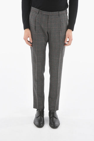 CC COLLECTION Glen-checkered RETAILORED Lined Suit with Notch Lapel
