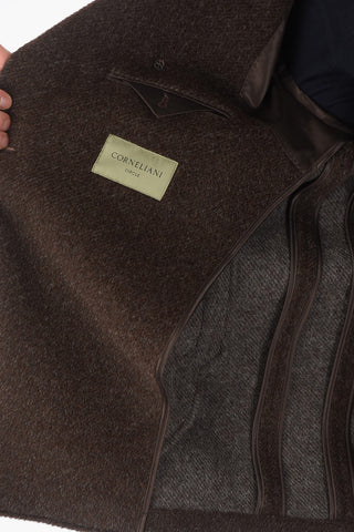 Half-lined Coat with Slanted Pocket