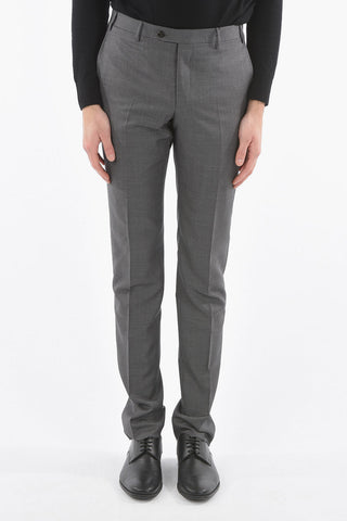 Virgin Wool Pincheck Chino Pants