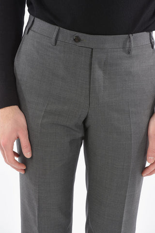 Virgin Wool Pincheck Chino Pants