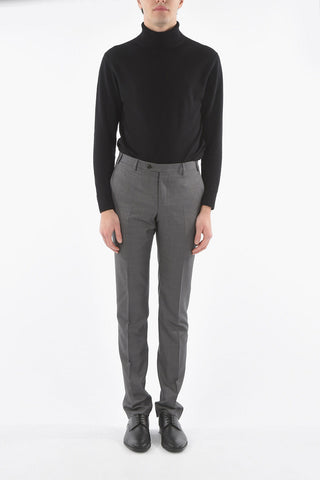 Virgin Wool Pincheck Chino Pants