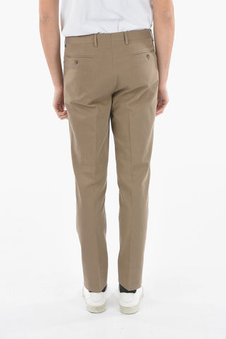 Pantalone Elegante in Cotone con Linguetta Anteriore