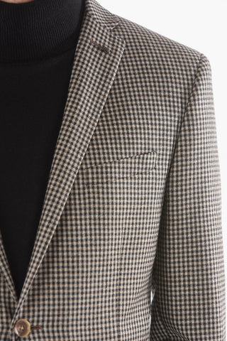 CC COLLECTION Microcheckered RESET 2-piece Suit with Beetle Brooch