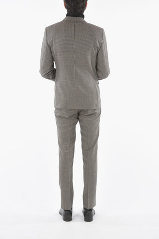 CC COLLECTION Microcheckered RESET 2-piece Suit with Beetle Brooch