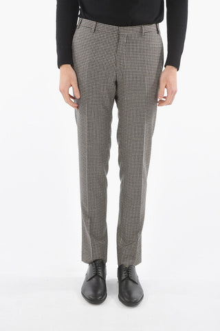 CC COLLECTION Microcheckered RESET 2-piece Suit with Beetle Brooch