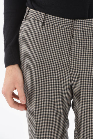 CC COLLECTION Microcheckered RESET 2-piece Suit with Beetle Brooch