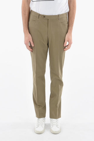 Cotton Elegant Trousers with Patch Pockt