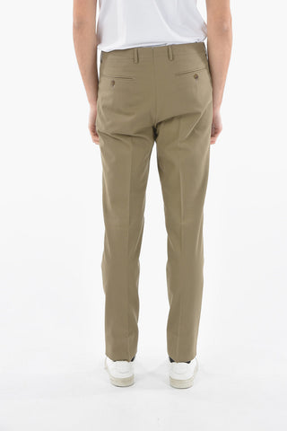 Cotton Elegant Trousers with Patch Pockt