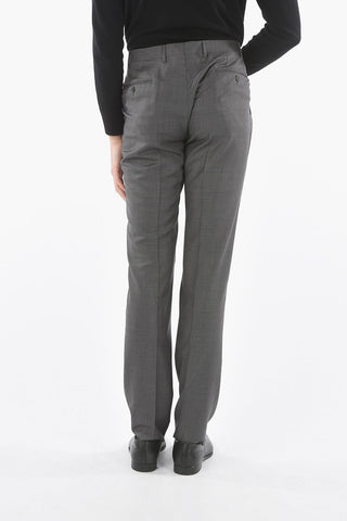 Virgin Wool Pincheck Chino Pants