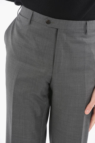 Virgin Wool Pincheck Chino Pants