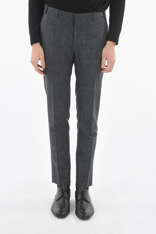 CC COLLECTION Lined Single Breasted Linen Blend Suit