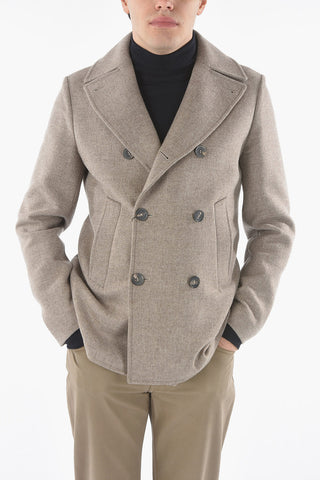 Half Lined Double Breasted Virgin Wool Coat