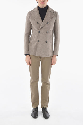 Half Lined Double Breasted Virgin Wool Coat