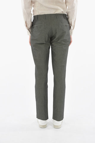 Pantaloni in Misto Lino e Seta a Una Pince