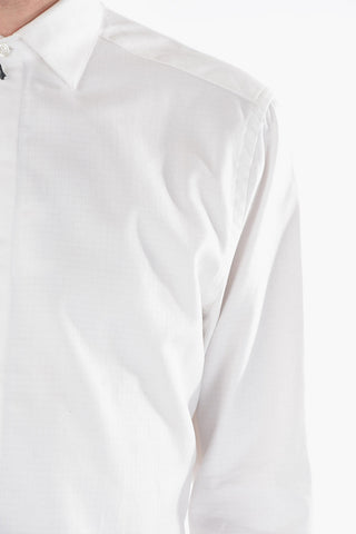 CC COLLECTION Checked Cotton Shirt with Cufflinks