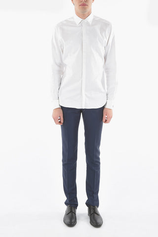 CC COLLECTION Checked Cotton Shirt with Cufflinks