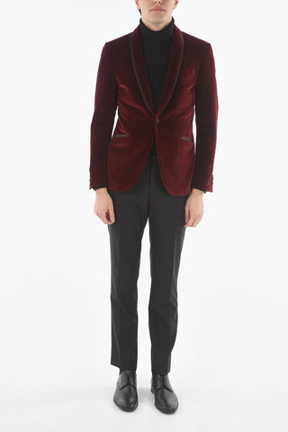 Cotton Lined Suit with Shawl Lapel