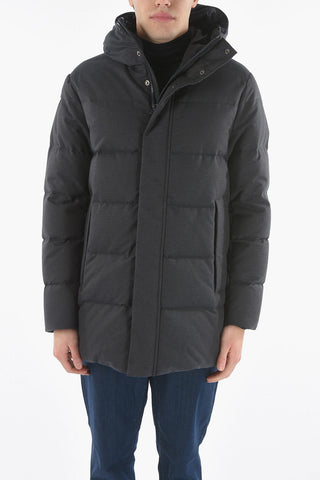 CC COLLECTION O. WEAR Houndstooth Motif Padded Jacket