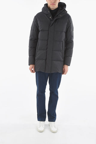CC COLLECTION O. WEAR Houndstooth Motif Padded Jacket