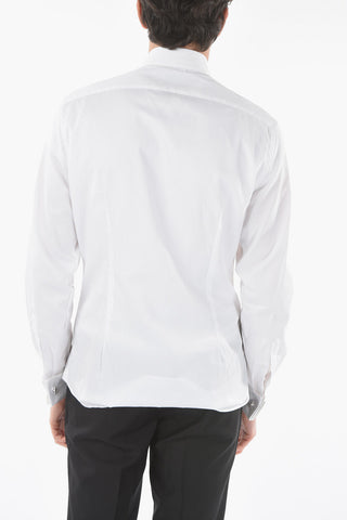 CC COLLECTION Micro Checked Spread Collar Shirt